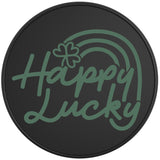 Happy Lucky Black Vinyl Tire Cover