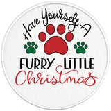 Have Yourself A Furry Little Christmas Pearl White Carbon Fiber Tire Cover