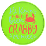 He Knows If You'Ve Been Crabby Or Nice Neon Green Tire Cover