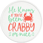 He Knows If You'Ve Been Crabby Or Nice Pearl White Carbon Fiber Tire Cover