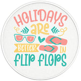Holidays Are Better In Flip Flops Pearl White Carbon Fiber Tire Cover