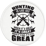 HUNTING IS LIKE SEX PEARL WHITE CARBON FIBER TIRE COVER 