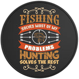 HUNTING SOLVES THE REST BLACK TIRE COVER 