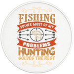 HUNTING SOLVES THE REST PEARL WHITE CARBON FIBER TIRE COVER 