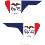IOWA STATE FLAG FENDER VENT DECAL FITS 2018+ JEEP WRANGLER & GLADIATOR