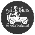 IT’S A WITCH THING BLACK CARBON FIBER TIRE COVER