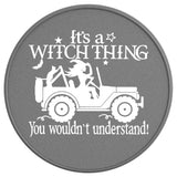 IT’S A WITCH THING SILVER CARBON FIBER TIRE COVER