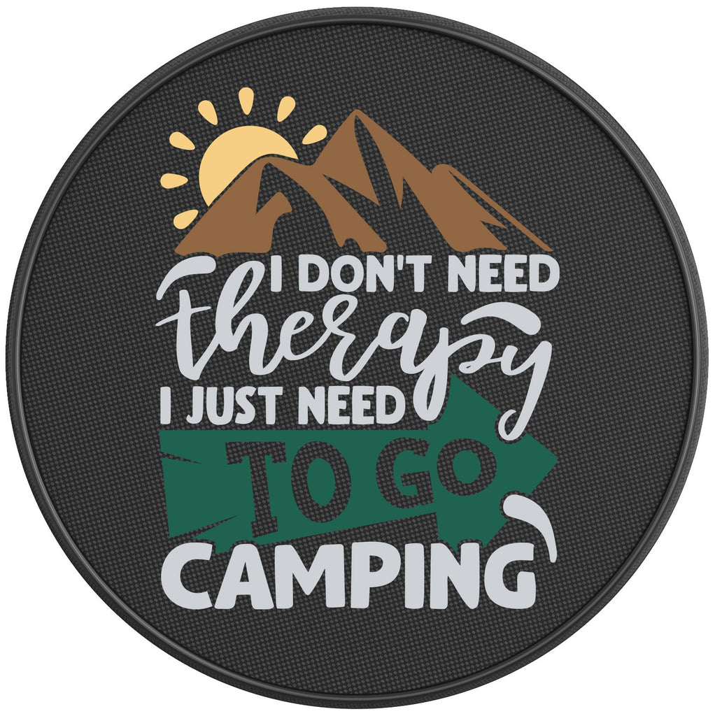 I DON'T NEED THERAPY BLACK CARBON FIBER TIRE COVER 