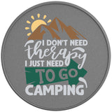 I DON'T NEED THERAPY SILVER CARBON FIBER TIRE COVER