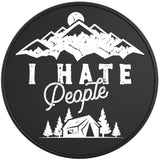 I HATE PEOPLE BLACK TIRE COVER