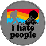 I HATE PEOPLE BIGFOOT SILVER CARBON FIBER TIRE COVER