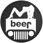 JEEP BEER SEXY GIRL BLACK TIRE COVER 