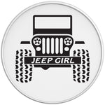 JEEP GIRL WHITE TIRE COVER 