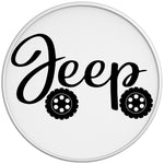 JEEP WHEELS WHITE TIRE COVER 