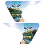 LIFE IS BETTER AT THE LAKE FENDER VENT DECAL FITS 2018+ JEEP WRANGLER & GLADIATOR
