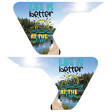 LIFE IS BETTER AT THE LAKE FENDER VENT DECAL FITS 2018+ JEEP WRANGLER & GLADIATOR