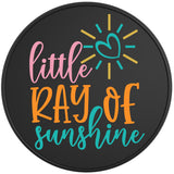 LITTLE RAY OF SUNSHINE BLACK TIRE COVER