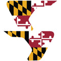 MARYLAND STATE FLAG FENDER VENT DECAL FITS 2018+ JEEP WRANGLER & GLADIATOR
