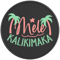 Mele Kalikimaka Black Carbon Fiber Tire Cover