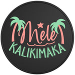 Mele Kalikimaka Black Tire Cover
