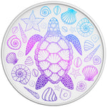 MERMAID COLOR TURTLE WITH SEA SHELLS