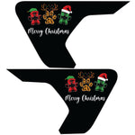 MERRY CHRISTMAS DOG PAWS FENDER VENT DECAL FITS 2018+ JEEP WRANGLER & GLADIATOR
