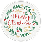 Merry Christmas Pearl White Carbon Fiber Tire Cover