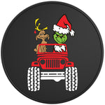 Merry Grinchmas Black Tire Cover