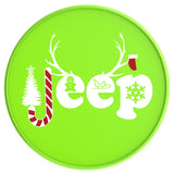 Merry Jeepmas Neon Green Tire Cover