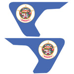 MINNESOTA STATE FLAG FENDER VENT DECAL FITS 2018+ JEEP WRANGLER & GLADIATOR