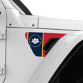 MISSISSIPPI STATE FLAG FENDER VENT DECAL FITS 2018+ JEEP WRANGLER & GLADIATOR PASSENGER SIDE