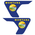 MONTANA STATE FLAG FENDER VENT DECAL FITS 2018+ JEEP WRANGLER & GLADIATOR