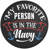 MY FAVORITE PERSON IS IN THE NAVY BLACK TIRE COVER 