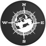 NAUTICAL COMPASS JEEP BLACK TIRE COVER 