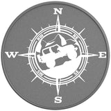 NAUTICAL COMPASS JEEP SILVER CARBON FIBER TIRE COVER 