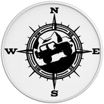 NAUTICAL COMPASS JEEP WHITE TIRE COVER 