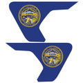 NEBRASKA STATE FLAG FENDER VENT DECAL FITS 2018+ JEEP WRANGLER & GLADIATOR