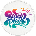 NEON BEACH PLEASE BLACK TIRE COVER