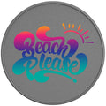 NEON BEACH PLEASE SILVER CARBON FIBER TIRE COVER