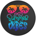 NEON SUMMER VIBES BLACK TIRE COVER