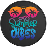 NEON SUMMER VIBES BLACK TIRE COVER