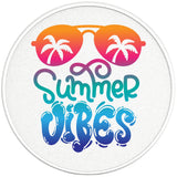 NEON SUMMER VIBES PEARL  WHITE CARBON FIBER TIRE COVER