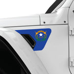 NEVADA STATE FLAG FENDER VENT DECAL FITS 2018+ JEEP WRANGLER & GLADIATOR DRIVER SIDE