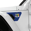 NEW YORK STATE FLAG FENDER VENT DECAL FITS 2018+ JEEP WRANGLER & GLADIATOR DRIVER SIDE