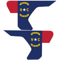 NORTH CAROLINA STATE FLAG FENDER VENT DECAL FITS 2018+ JEEP WRANGLER & GLADIATOR