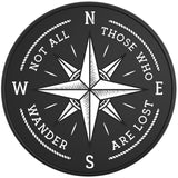 NOT ALL THOSE WHO WANDER ARE LOST BLACK TIRE COVER