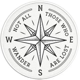 NOT ALL THOSE WHO WANDER ARE LOST PEARL  WHITE CARBON FIBER TIRE COVER