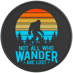 NOT ALL WHO WONDER ARE LOST SASQUATCH BLACK CARBON FIBER TIRE COVER