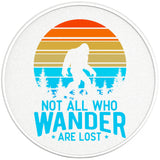 NOT ALL WHO WONDER ARE LOST SASQUATCH PEARL  WHITE CARBON FIBER TIRE COVER
