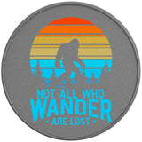NOT ALL WHO WONDER ARE LOST SASQUATCH SILVER CARBON FIBER TIRE COVER